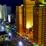 Ocean Boulevard View of the Anderson Ocean Club and Spa at Night.