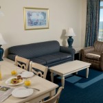 Enjoy breakfast from your oceanfront suite.