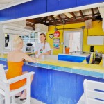 Fishtails Beach Bar features cold drinks, food and seasonal entertainment.