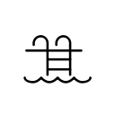 An illustration of a pool ladder