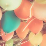 Multi-colored balloons