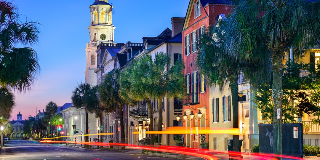City street of Charleston, SC