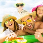 Family on the beach